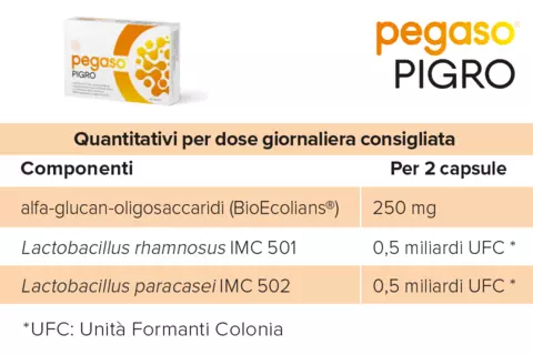 Tabella valori nutrizionali di Pegaso PIGRO